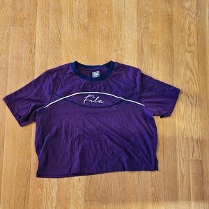 Fila Purple Cropped Top sz lg